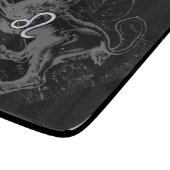 Chrome Style Leo Zodiac Sign on Hevelius Snijplank (Hoek)