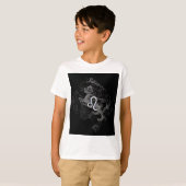 Chrome Style Leo Zodiac Sign on Hevelius T-shirt (Voorkant volledig)