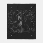 Chrome Style Libra Zodiac Sign on Hevelius Fleece Deken (Voorkant)