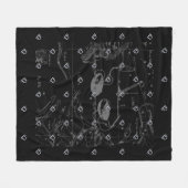 Chrome Style Libra Zodiac Sign on Hevelius Fleece Deken (Voorkant (Horizontaal))
