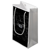 Chrome Style Libra Zodiac Sign on Hevelius Klein Cadeauzakje (Voorkant Gekanteld)