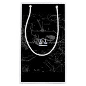 Chrome Style Libra Zodiac Sign on Hevelius Klein Cadeauzakje (Voorkant)