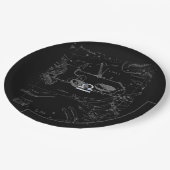 Chrome Style Libra Zodiac Sign on Hevelius Papieren Bordje (Gekanteld)