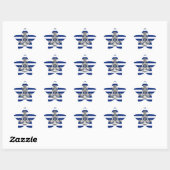 Chrome Style Lifesaver op Nautical Stripes Ster Sticker (Vel)