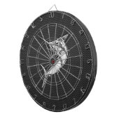 Chrome Style Marlin op koolstofvezel Dartbord (Voorkant Rechts)