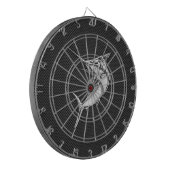 Chrome Style Marlin op koolstofvezel Dartbord (Voorkant Links)