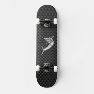 Chrome Style Marlin op koolstofvezel Persoonlijk Skateboard