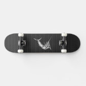 Chrome Style Marlin op koolstofvezel Persoonlijk Skateboard (Horizontaal)