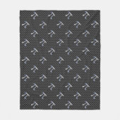 Chrome Style Pi-symbool op koolstofvezel afdrukken Fleece Deken (Voorkant)
