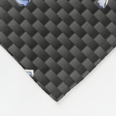 Chrome Style Pi-symbool op koolstofvezel afdrukken Fleece Deken (Hoek)