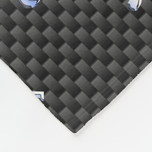 Chrome Style Pi-symbool op koolstofvezel afdrukken Fleece Deken (Hoek)