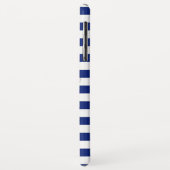 Chrome Style Pirate on Nautical Stripes Case-Mate iPhone Case (Achterkant/links)