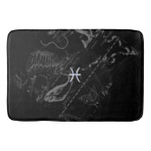 Chrome Style Pisces Zodiac Sign on Hevelius Badmat (Voorkant)