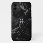 Chrome Style Pisces Zodiac Sign on Hevelius Case-Mate iPhone Case (Achterkant)