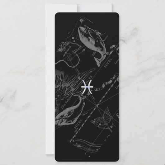 Chrome Style Pisces Zodiac Symbol op Hevelius (Voorkant)