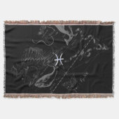 Chrome Style Pisces Zodiac Symbol op Hevelius Deken (Voorkant)