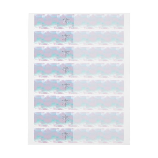 Chrome Style RN Caduceus Medical Moeder Pearl Kijk Adreslabel Wikkel (Vel)