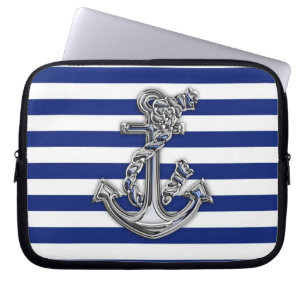 Chrome Style Rope Anchor op marinestapels Laptop Sleeve