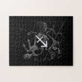 Chrome Style Sagittarius Zodiac Sign on Hevelius Legpuzzel (Horizontaal)