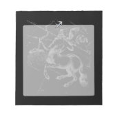 Chrome Style Sagittarius Zodiac Sign on Hevelius Notitieblok (Voorkant)