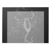 Chrome Style Schorpioen Sterrenbeeld op Hevelius Notitieblok (Voorkant)