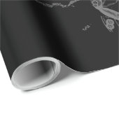 Chrome Style Scorpio Zodiac Symbol op Hevelius Cadeaupapier (Rol Hoek)