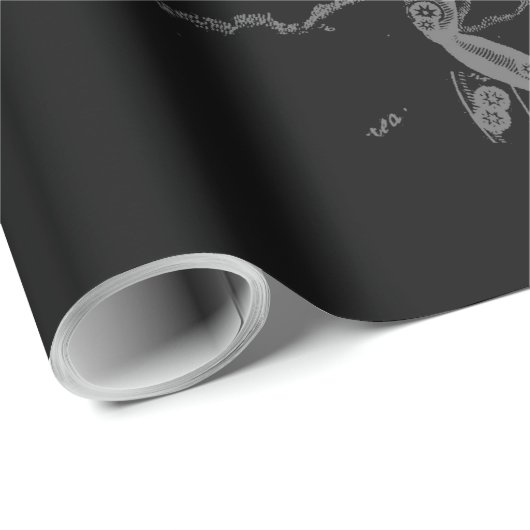 Chrome Style Scorpio Zodiac Symbol op Hevelius Cadeaupapier (Rol Hoek)