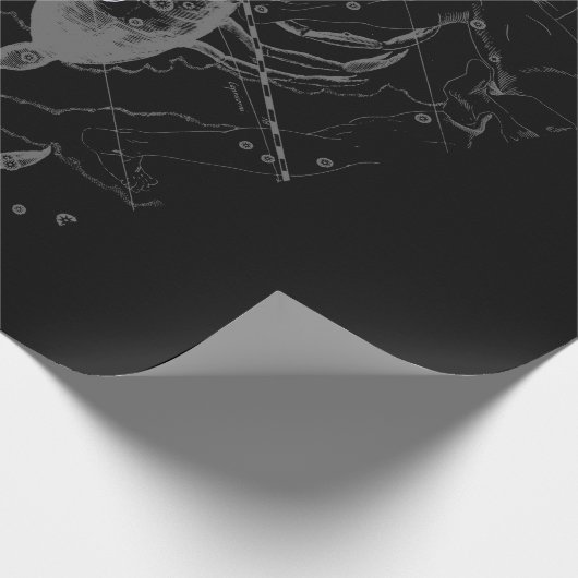 Chrome Style Scorpio Zodiac Symbol op Hevelius Cadeaupapier (Hoek)