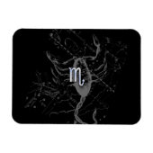 Chrome Style Scorpio Zodiac Symbol op Hevelius Magneet (Horizontaal)