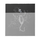 Chrome Style Scorpio Zodiac Symbol op Hevelius Notitieblok (Voorkant)
