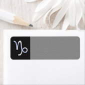 Chrome Style Steenbok Sterrenbeeld op slang stijl Etiket (Insitu)