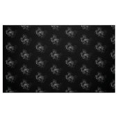 Chrome Style Taurus Zodiac Sign op Hevelius Black Stof (Fat Quarter)