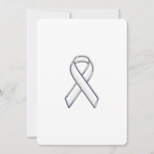 Chrome Style White Ribbon Awareness (Voorkant)