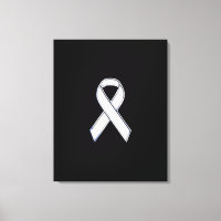 Chrome Style White Ribbon Awareness