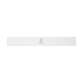 Chrome Style White Ribbon Awareness Uitnodigingen Wikkel (Vlak)