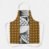 Chrome Sunrise op bruin Schort (Voorkant)