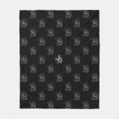 Chrome Taurus Zodiac Sign on Hevelius Style Fleece Deken (Voorkant)