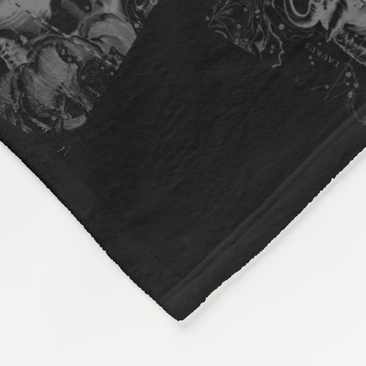 Chrome Taurus Zodiac Sign on Hevelius Style Fleece Deken (Hoek)