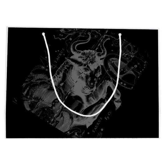 Chrome Taurus Zodiac Sign on Hevelius Style Groot Cadeauzakje (Achterkant)