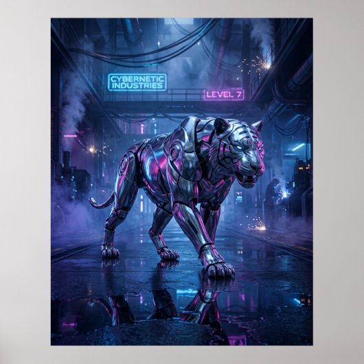 Chrome Tijgerjacht Poster (Voorkant)