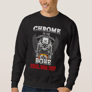 Chrome to the Bone Diesel Runt Deep Truck Skull Trui
