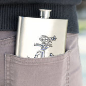 Chrome Touw Anker Nautische Print Heupfles (Voorbeeld)