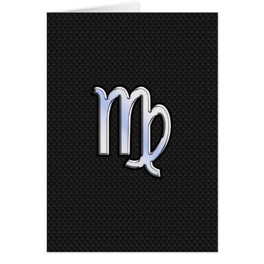 Chrome Virgo Zodiac Sign on slangen skin style (Voorkant)