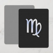 Chrome Virgo Zodiac Sign on slangen skin style (Voorkant / Achterkant)