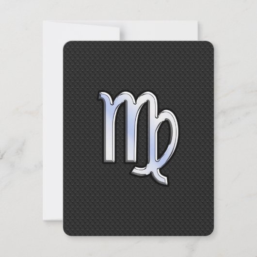 Chrome Virgo Zodiac Sign on slangen skin style (Voorkant)