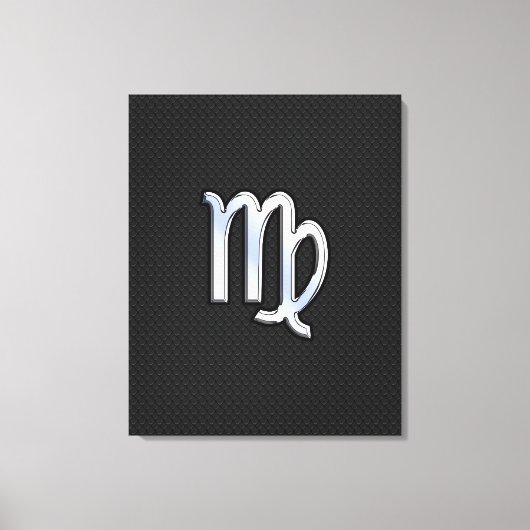 Chrome Virgo Zodiac Sign on slangen skin style Canvas Afdruk (Voorkant)
