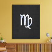 Chrome Virgo Zodiac Sign on slangen skin style Canvas Afdruk (Insitu (Woonkamer))