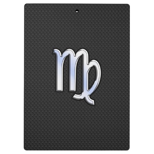 Chrome Virgo Zodiac Sign on slangen skin style Klembord (Achterkant)