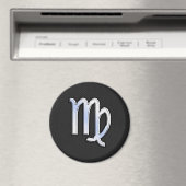 Chrome Virgo Zodiac Sign on slangen skin style Magneet (Insitu (Vaatwasser))