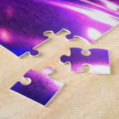 Chrome Vloeibaar Paars Abstract Legpuzzel (Zijkant)